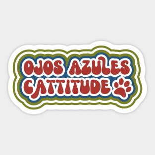 Ojos Azules Cattitude Sticker